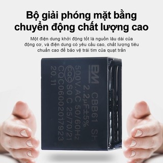 OOKAS Quạt trần Classic 3 cánh điện cơ gió mạnh màu trắng, Quạt cho phòng khách/trường học