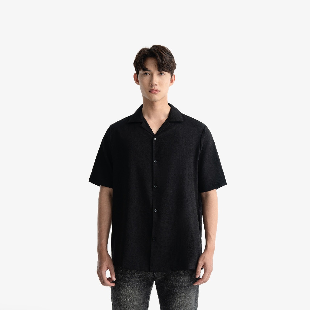 Áo Sơ Mi Cổ Vest RT CLASSY Vải Đũi Thoáng Mát, Sơ Mi Đũi Nam/Nữ Ngắn Tay RT CUBAN SHIRT