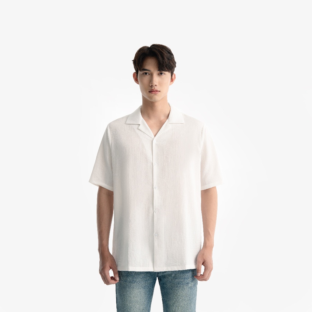 Áo Sơ Mi Cổ Vest RT CLASSY Vải Đũi Thoáng Mát, Sơ Mi Đũi Nam/Nữ Ngắn Tay RT CUBAN SHIRT