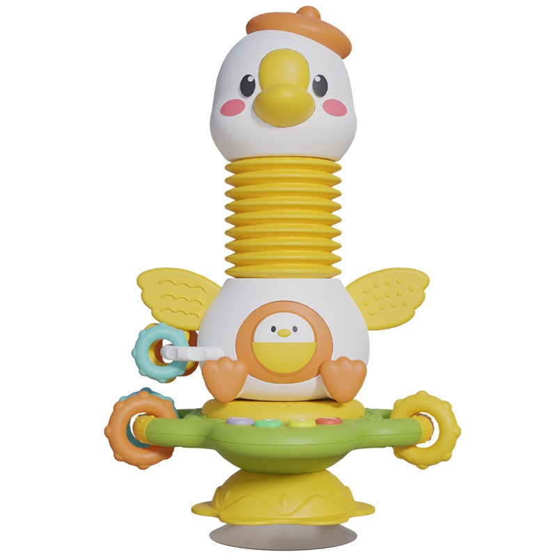 Đồ Chơi Vịt Montessori Cho Bé Sơ Sinh Để Bàn Ăn Cho Bé Ăn Ngoan Có Nhạc Phát Triển Giác Quan Cho Bé - PUPU HOUSE
