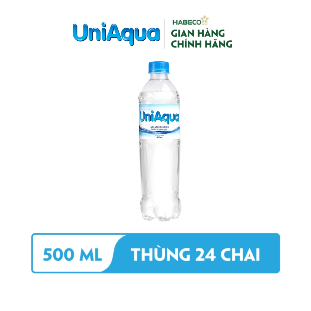 Ảnh Thùng 24 chai nước uống đóng chai UniAqua - HABECO (500ml/chai) 1