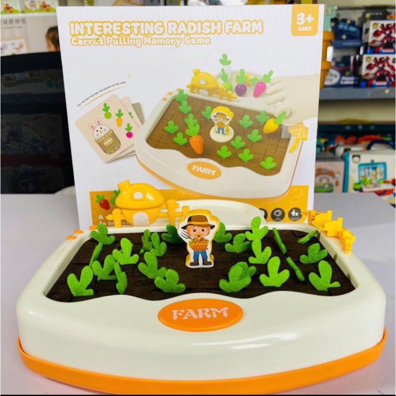 Đồ Chơi Nhổ Cà Rốt Thỏ Cà Rốt Cho Bé Phân Biệt Màu Sắc Trò Chơi Ghi Nhớ Montessori Đồ chơi cho bé - PUPU HOUSE