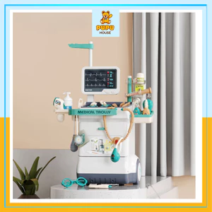 Đồ chơi đóng vai bác sĩ đồ chơi xe đẩy bác sĩ cỡ lớn khám bệnh đồ chơi bác sĩ phiên bản cao cấp cho bé - PUPU HOUSE