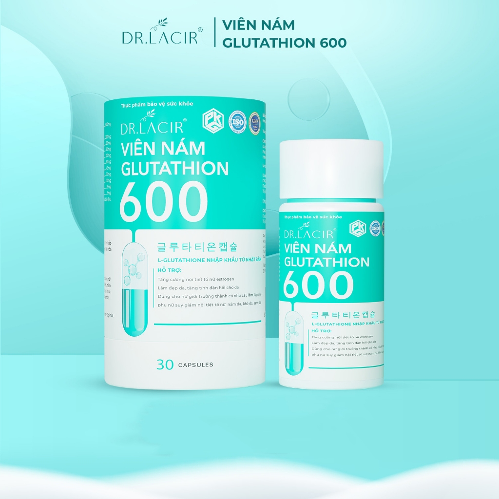 vin ung trng da glu 600, glutathione 600mg siu trng da | Shopee Vit  Nam