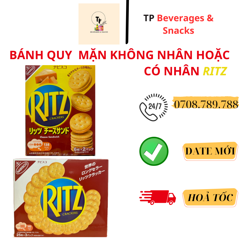BÁNH QUY MẶN KHÔNG NHÂN HOẶC CÓ NHÂN RITZ | Shopee Việt Nam