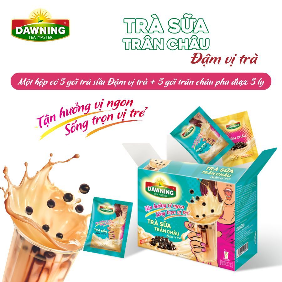 Ảnh Combo 5 vị Trà Dawning- Trà chanh, Trà sữa trân châu Tròn vị ngon & Đậm vị trà 3