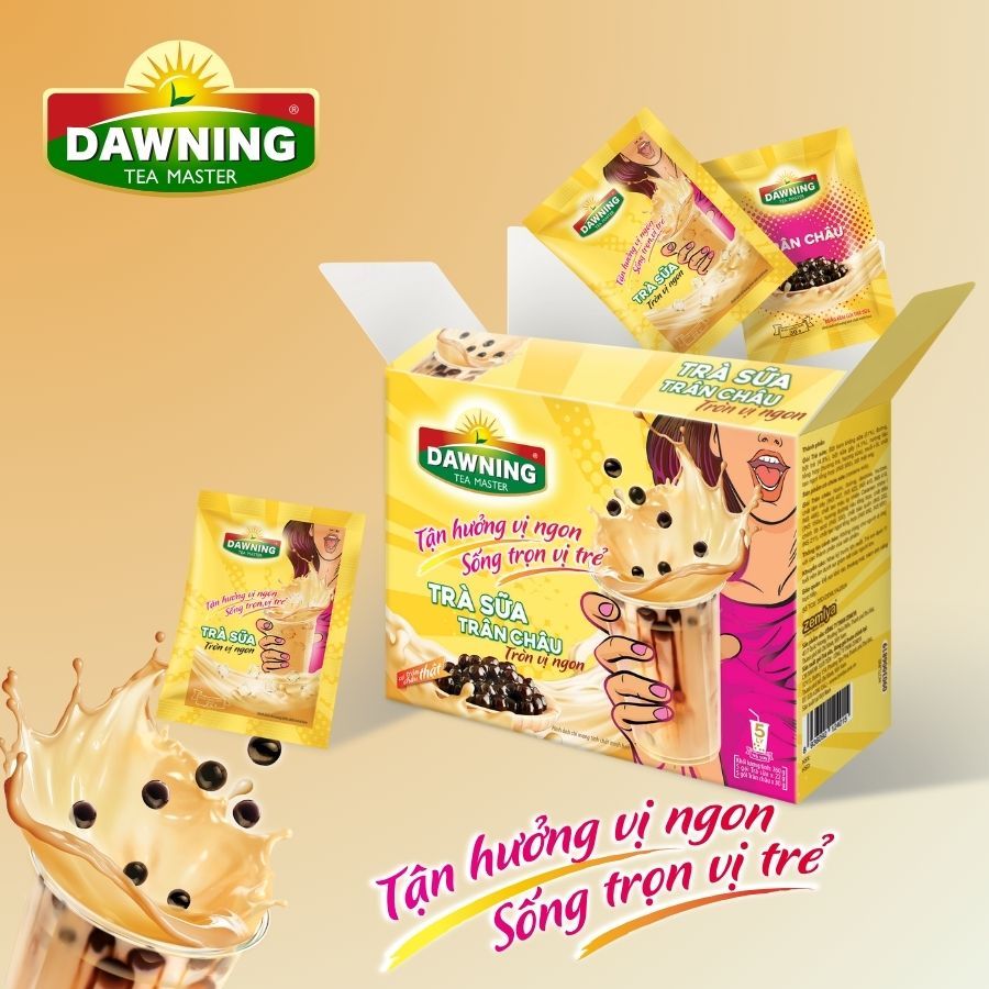 Ảnh Combo 5 vị Trà Dawning- Trà chanh, Trà sữa trân châu Tròn vị ngon & Đậm vị trà 4