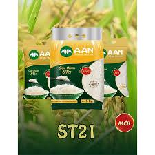 Gạo Lúa ST21 - A An túi 5kg | Shopee Việt Nam