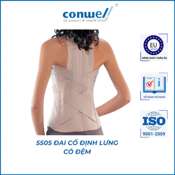 [Conwell] Đai cố định lưng có đệm lưng - Đai hỗ trợ cột sống giảm đau lưng ổn định cột sống hàng chính hãng 5505