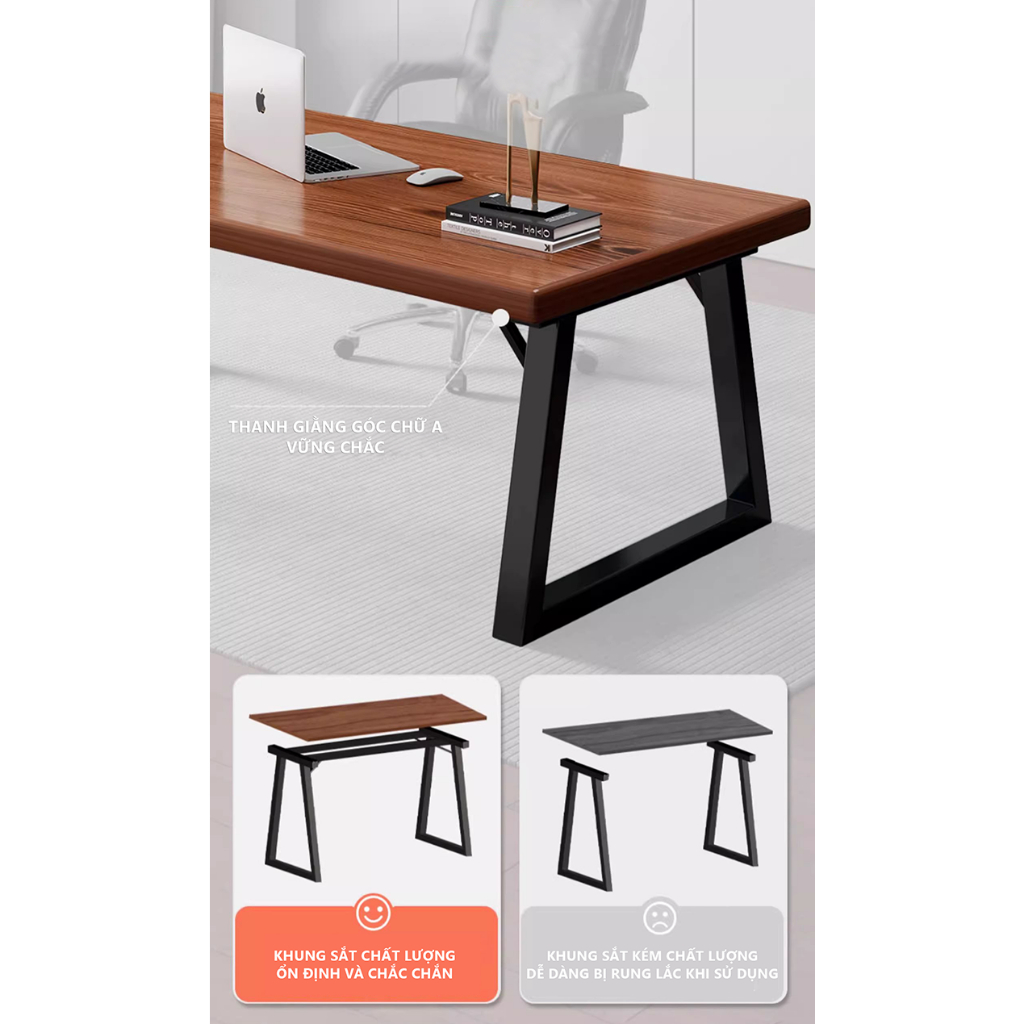 Ảnh Bàn làm việc bàn gaming đa năng mặt bàn dày 30mm khung thép chống ghỉ phủ sơn tĩnh điện thương hiệu IGA - GM121 3