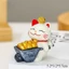 Mô hình mèo trắng đào vàng trang trí bàn học, bàn làm việc, tủ sách, taplo ô tô