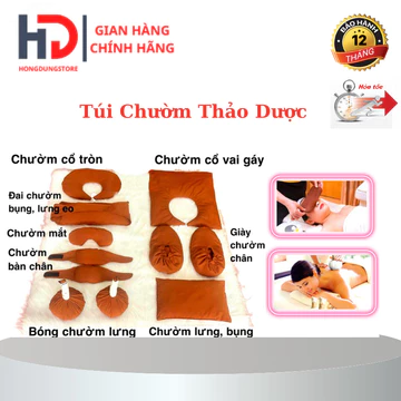 Túi Chườm Thảo Dược, Củ Chườm Lưng, Chườm Cổ Vai Gáy, Đa Năng Dùng Cho Gia Đình