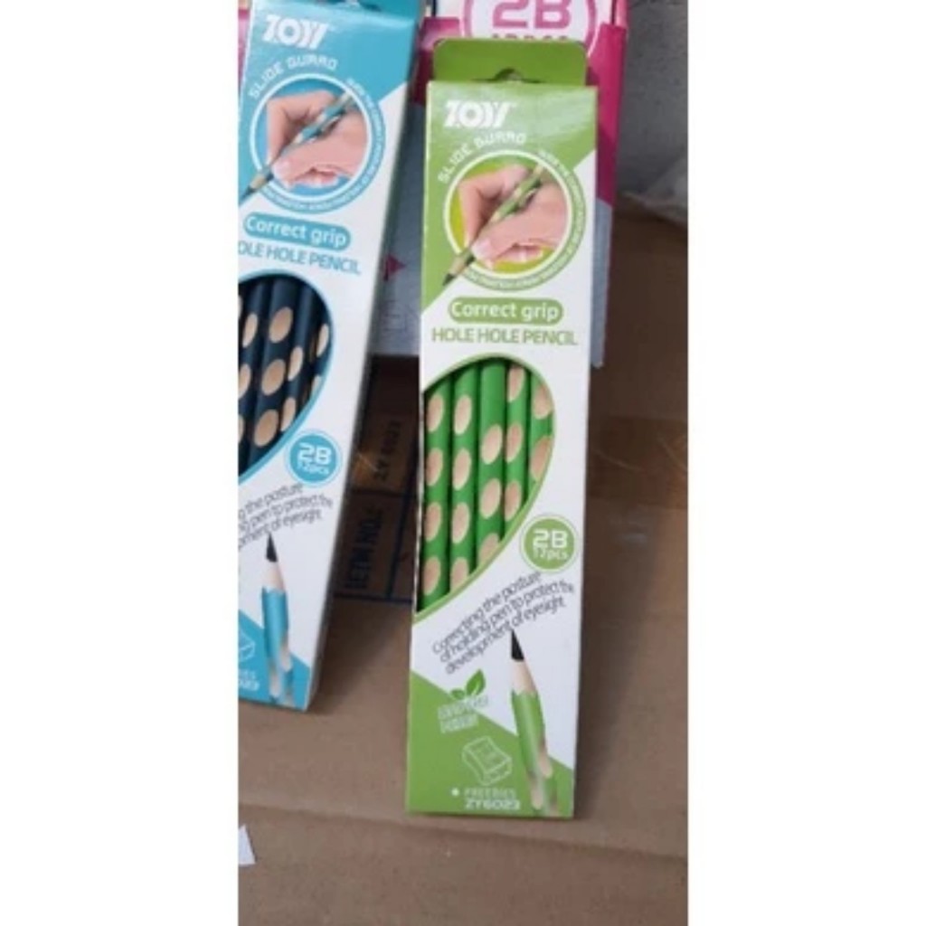 Bút Chì Định Vị - Có Tay Cầm Định Vị, Tặng Kèm 1 Gọt Chì - Phù Hợp Với Các Bé Mới Tập Viết Chữ.