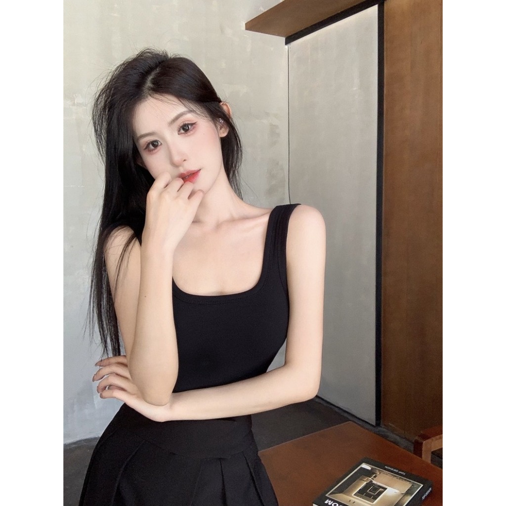 (CÓ SIZE) Áo Ba Lỗ Croptop RANSHI SẴN MÚT NGỰC Thiết Kế Hở Lưng Sexy Chất Thun Tăm Lạnh - RA220