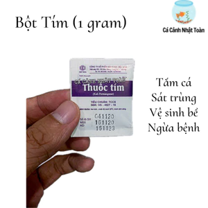 GÓI BỘT TÍM SÁT TRÙNG, TẮM CÁ GÓI 1GRAM