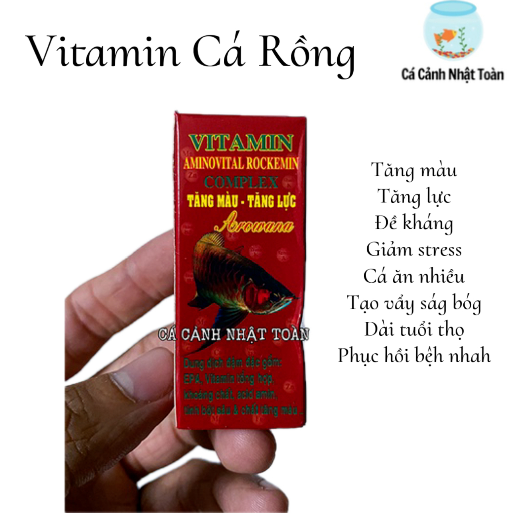 VITAMIN TĂNG MÀU SẮC CHO CÁ RỒNG COMPLEX ROCKEMIN (MÃU MỚI)