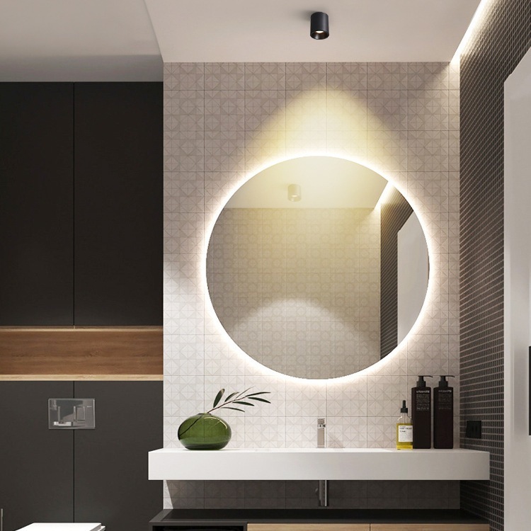 Gương Tròn Led Cảm Ứng TDECOR Treo Tường Phòng Tắm, Decor Bàn Trang Điểm Cao Cấp