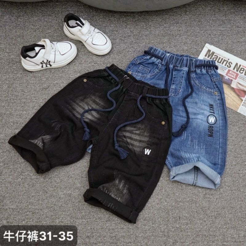 Quần short jean Nam màu xanh và đen size từ 26-50kg