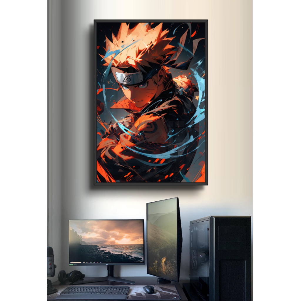 Tranh Tráng Gương chủ đề NARUTO, Sasuke, Kakashi, Jiraiya...  - Decor Phòng Game, Phòng Khách, Không Gian Làm Việc