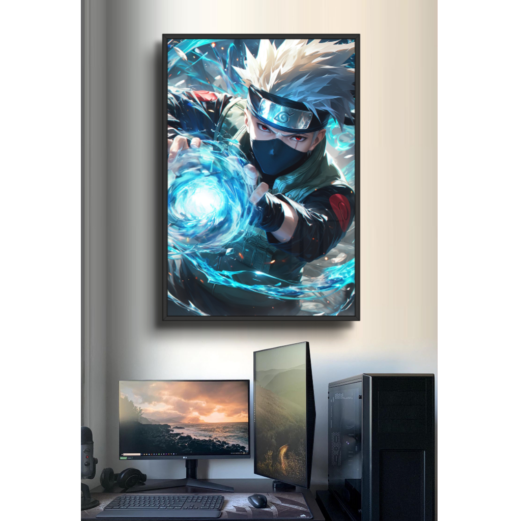 Tranh Tráng Gương chủ đề NARUTO, Sasuke, Kakashi, Jiraiya...  - Decor Phòng Game, Phòng Khách, Không Gian Làm Việc