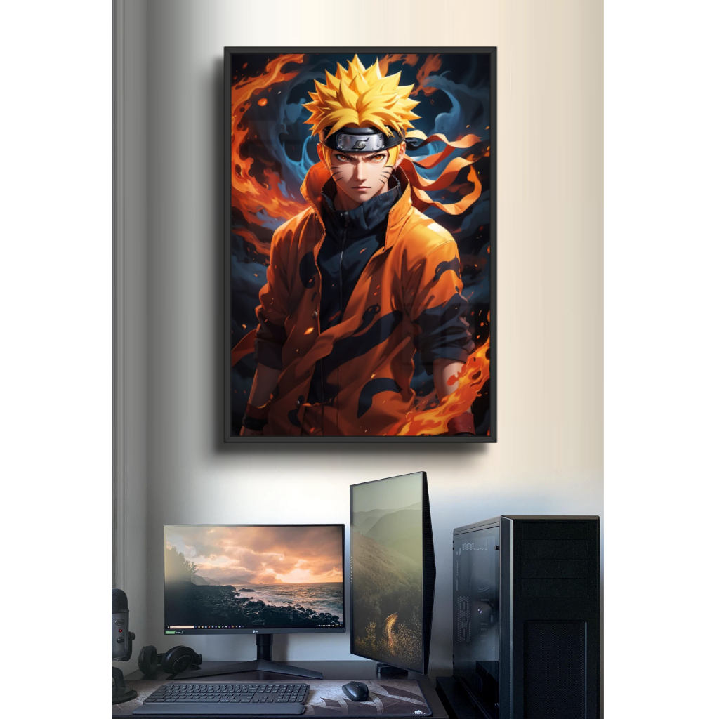 Tranh Tráng Gương chủ đề NARUTO, Sasuke, Kakashi, Jiraiya...  - Decor Phòng Game, Phòng Khách, Không Gian Làm Việc