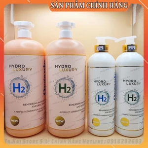 Cặp Dầu gội xả HYDRO LUXURY H2 Organic 2000ml và 800ml siêu mượt, giảm gàu ngứa Ngăn rụng tóc