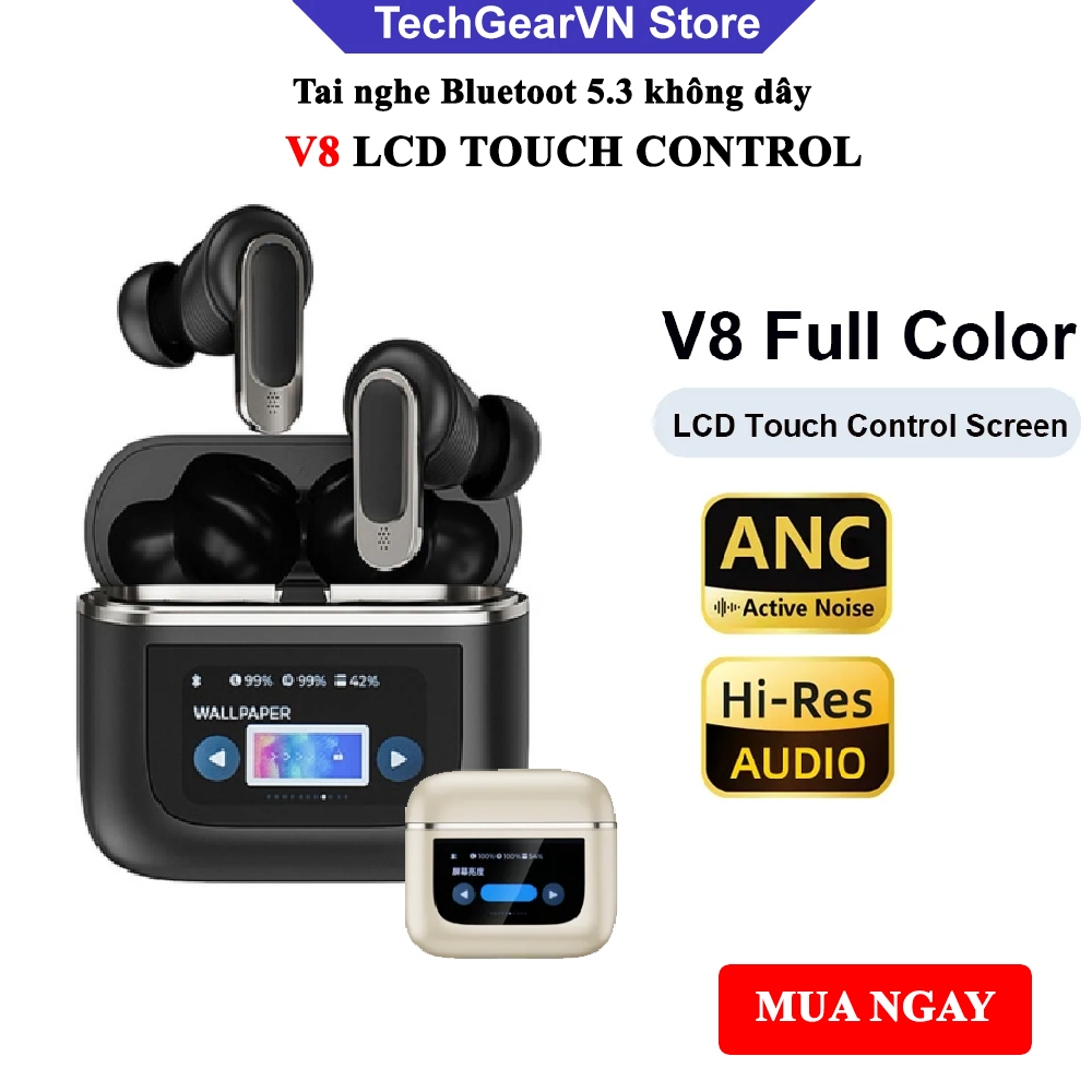 Tai nghe không dây V8,Cảm ứng, chống ồn chủ động,Bluetooth 5.3 | Shopee ...