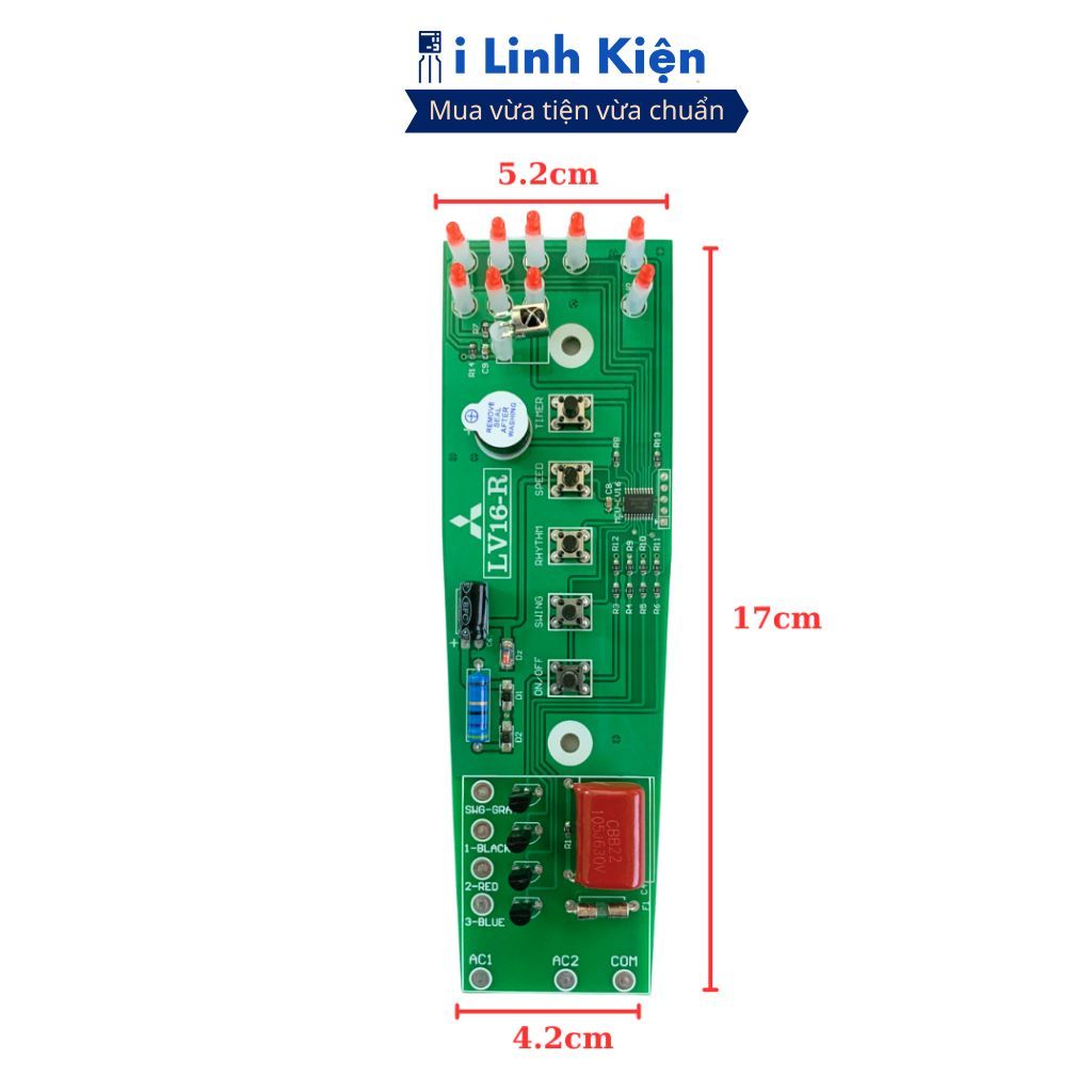 Mạch quạt Mitsubishi điều khiển từ xa LV16-R, W16-R dùng cho quạt cây, quạt treo tường chính hãng ilinhkien.