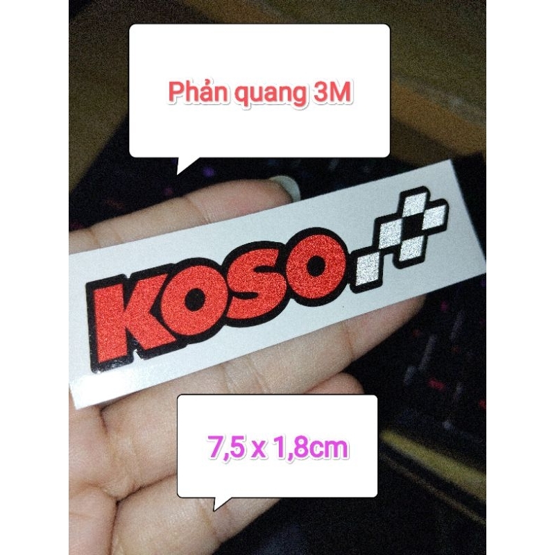 1 tem Koso phản quang 3M chống nước