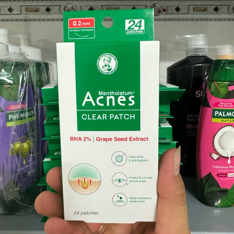 Miếng dán mụn giúp giảm mụn sưng viêm Acnes Clear Patch (24 Miếng)
