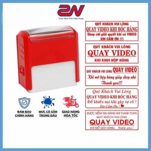 Con Dấu Quay Video Khi Mở Hàng in trên nilon - giấy nhiệt - Khắc Dấu Theo Yêu Cầu Chính Hãng