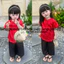 Quần áo bà ba bé gái tay bồng (7-20kg) chất gấm mềm mại, thoải mái cho bé gái