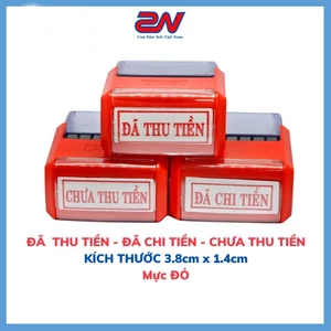 Con dấu liền mực Đã Thu Tiền, Sao y bản chính, Bán hàng qua điện thoại, Đã chi tiền, Bản sao....