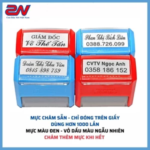 Con Dấu Tên Kèm Chức Danh, Làm Con Dấu Theo Yêu Cầu 2 Dòng Chữ Kích Thước 14x38mm T214