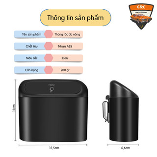Thùng rác mini ô tô đa năng. Thùng đựng đồ đa năng mini cho ô tô (gọn gàng, sạch sẽ, tiện lợi...)