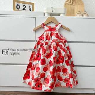 Váy đầm cổ yếm bé gái cổ yếm điệu đà Dasino họa tiết đáng yêu cho bé gái 1-6 tuổi (9-23kg) N0112