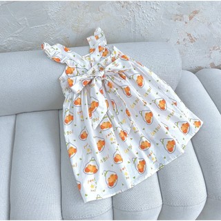 Váy bé gái hai dây cánh tiên nơ lưng cực xinh cho bé gái 1-7 tuổi (9-26kg) N0115