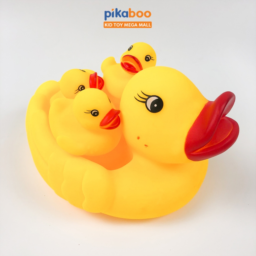 Ảnh Đồ chơi con vịt thả bồn tắm cao cấp Pikaboo có phát ra âm thanh chất liệu PP, PPE an toàn cho bé 4