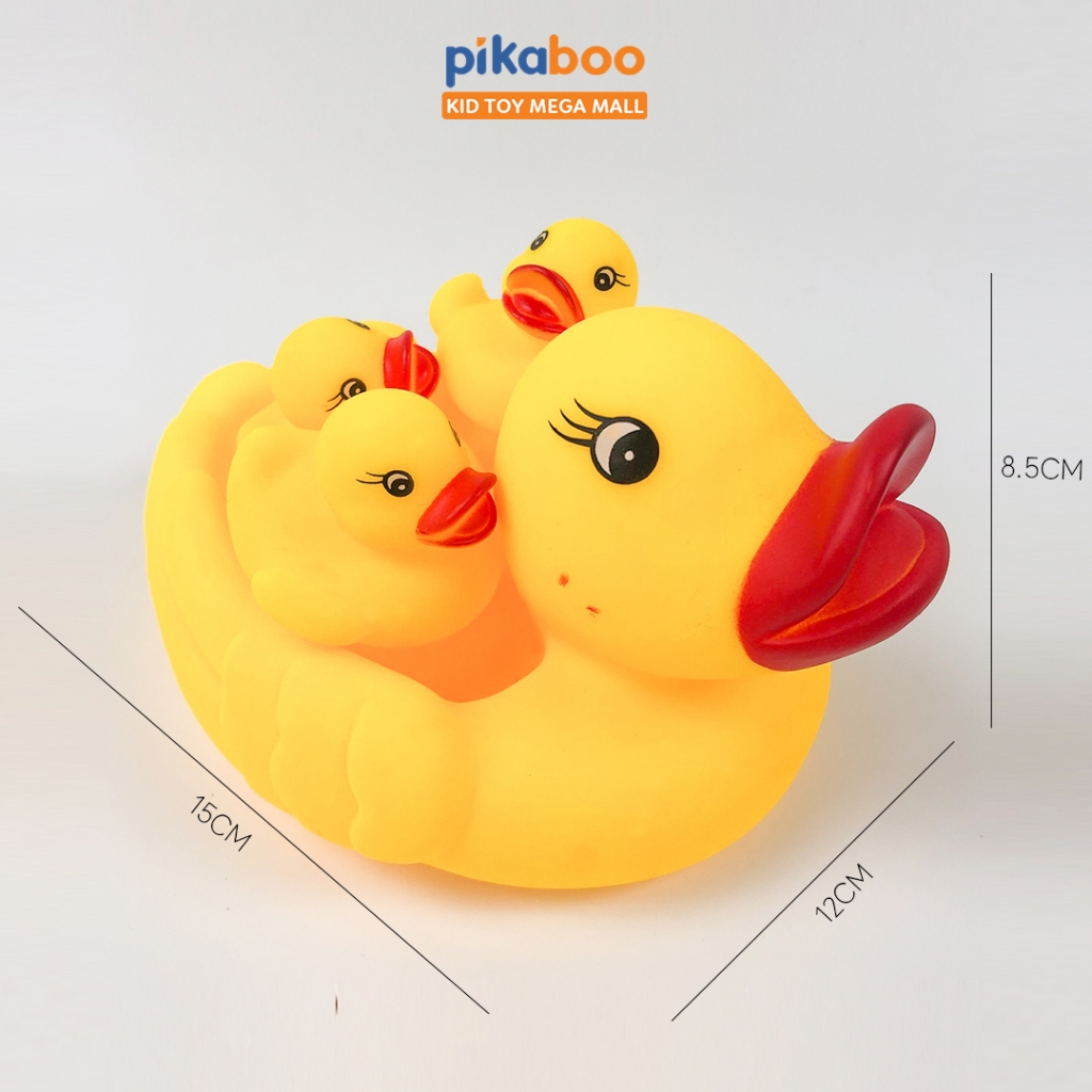 Ảnh Đồ chơi con vịt thả bồn tắm cao cấp Pikaboo có phát ra âm thanh chất liệu PP, PPE an toàn cho bé 3