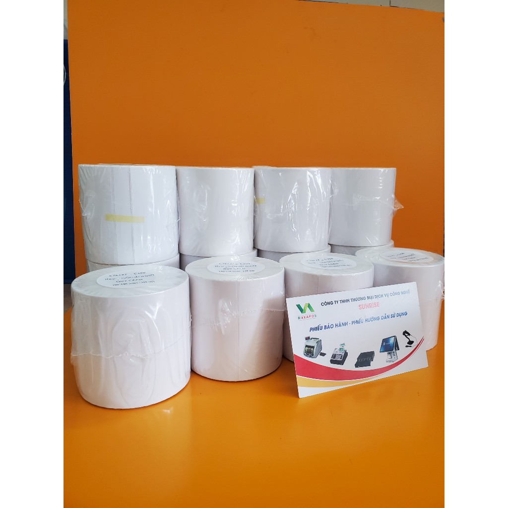Giấy In Tem 100x100 mm in đơn Giao Hàng Decal Nhiệt 100*100 In Mã Vạch Giấy nhiệt in nhiệt Giấy in đơn hàng