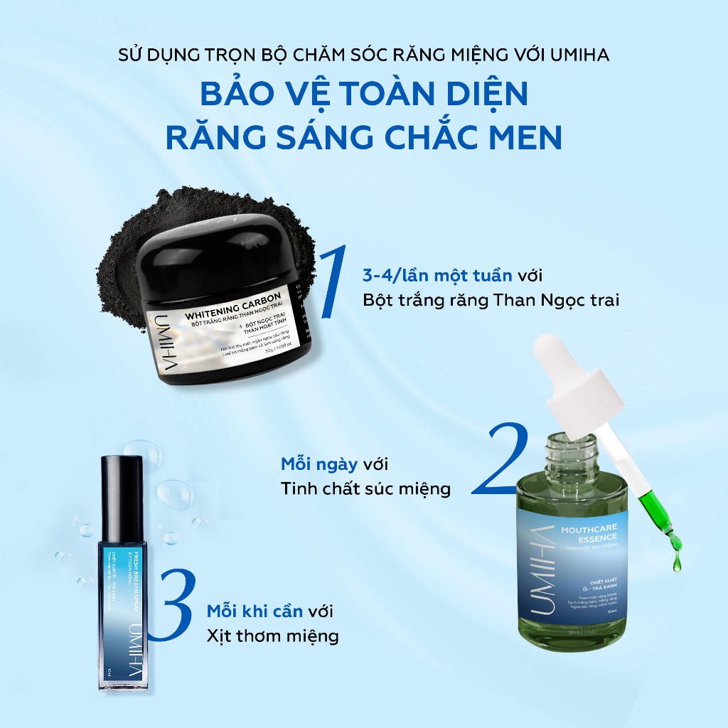 Ảnh Xịt thơm miệng mát lạnh UMIHA (10ml) ngừa sâu răng - Thơm miệng tức thì, sạch miệng và loại bỏ vi khuẩn gây mùi 1