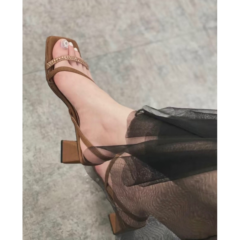 Dép quai hậu nữ dây đá, Sandal 5cm êm ái, tiện lợi mã H30
