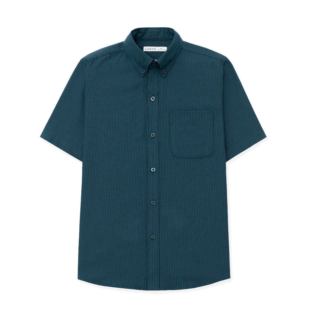 Áo sơ mi sọc nam ngắn tay vải oxford có túi LADOS-8127 năng động, thấm hút, dày dặn đứng form | BigBuy360 - bigbuy360.vn