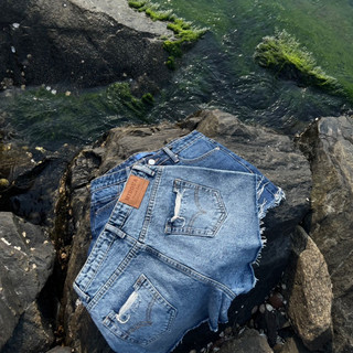 MIDDUA - SJ017 Short jean rách túi sau 5 màu