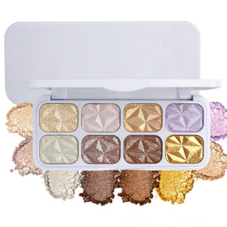 NYXKISS Hộp Phấn Nhũ Kim Tuyến Đánh Mắt Bắt Sáng 8 Màu Đa Chức Năng Tạo Hiệu Ứng Mắt Lung Linh