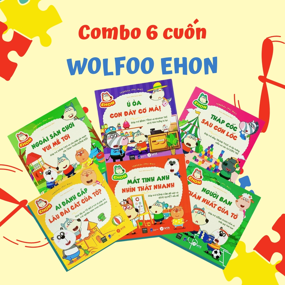 Sách - Combo 6 cuốn Wolfoo Ehon | Shopee Việt Nam