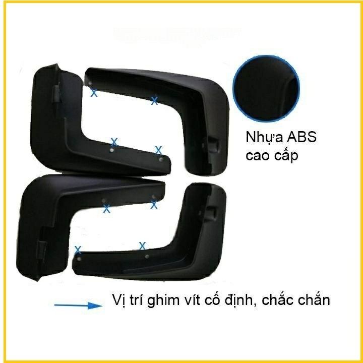 Bộ 4 chắn bùn xe Honda City đời 2015 - HIỆN NAY - nhựa dẻo ABS cao cấp, chuẩn khít form xe -1 BỘ 4 TẤM