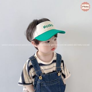 Mũ lưỡi trai hở chóp THÊU TÊN chống nắng, với nhiều màu sắc thời trang cho Bé từ 5- 8 tuổi