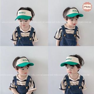 Mũ lưỡi trai hở chóp THÊU TÊN chống nắng, với nhiều màu sắc thời trang cho Bé từ 5- 8 tuổi