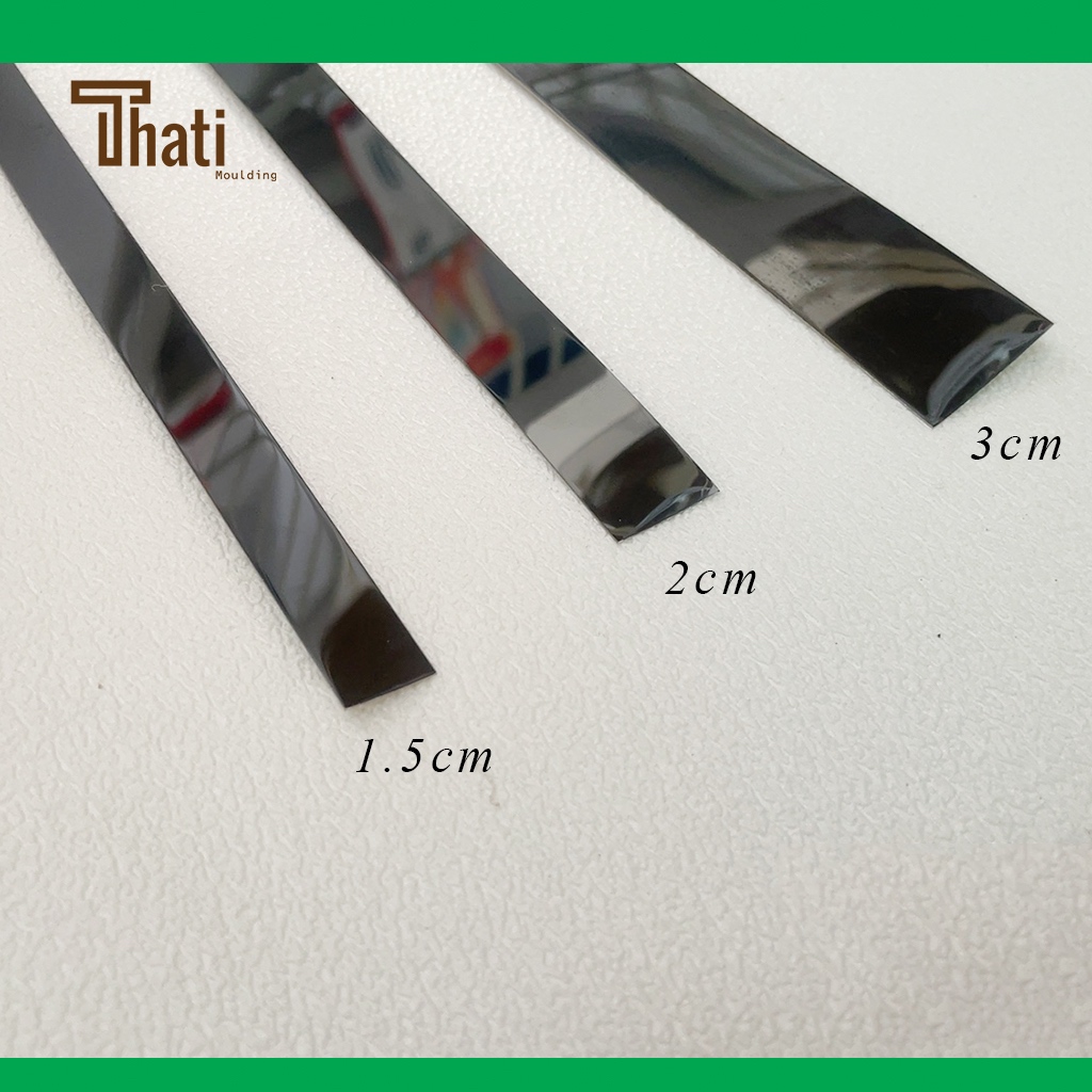 Nẹp la inox (lập là), la inox dán tường đen gương | Shopee Việt Nam